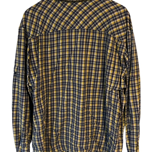 Columbia Mens Blue And Yellow Long Sleeve Outdoorsman Button Down Shirt, XXL - Picture 7 of 7